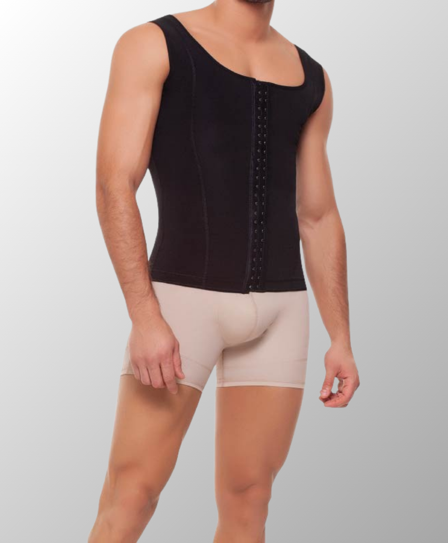 Colombian Faja Reductora For Men – Compression Shaper Top, Firm Control For Abdomen, Back & Waist (Nylon/Spandex, Seamless, Adjustable)